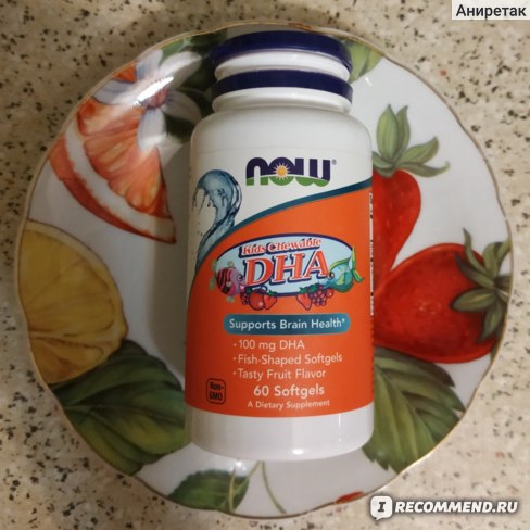 Now Foods Kids Chewable DHA Omega-3, жевательная ДГК для детей