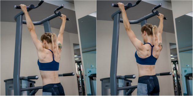 активирующие упражнения: активация мышц спины в висе