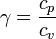\gamma={c_p \over c_v}