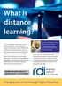 What is distance learning?