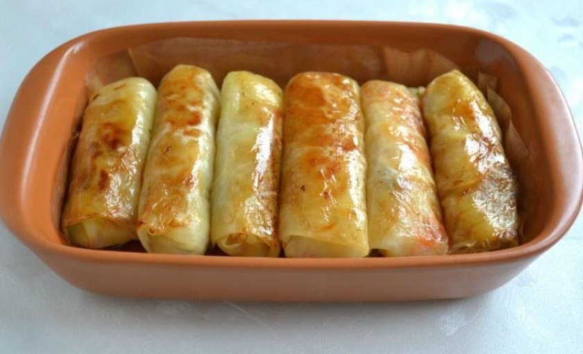 Постные голубцы с морковью