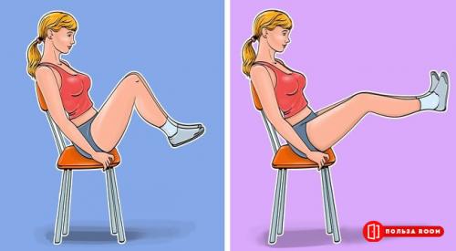 Упражнения для живота с картинками. 7 Упражнения для плоского живота, которые можно делать, сидя на стуле.
