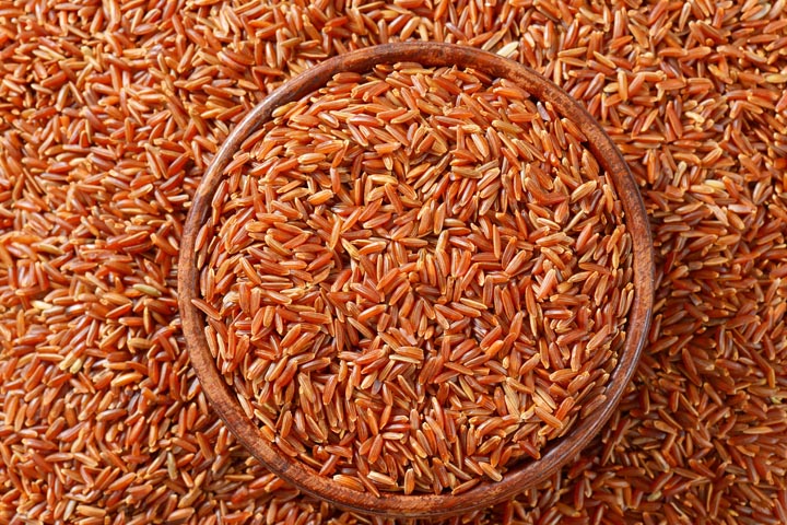 A bowl of Camargue red rice which grows in southern France.