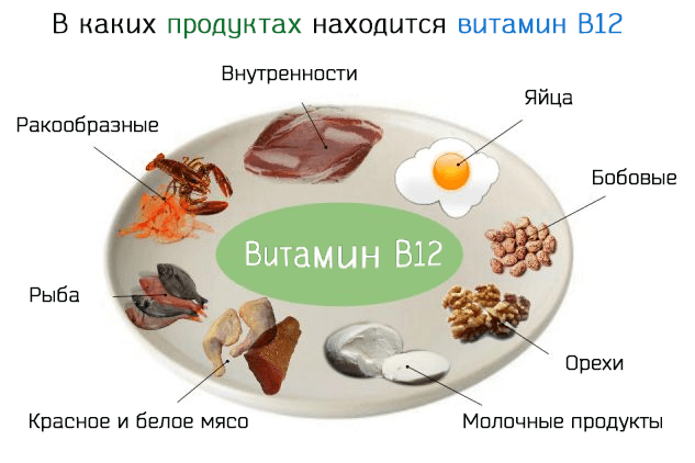 В каких продуктах находится витамин B12