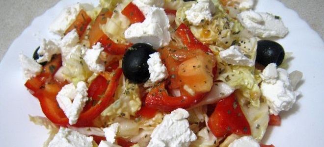 салат греческий рецепт с пекинской капустой классический