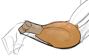 forearm simplified chicken drumstick