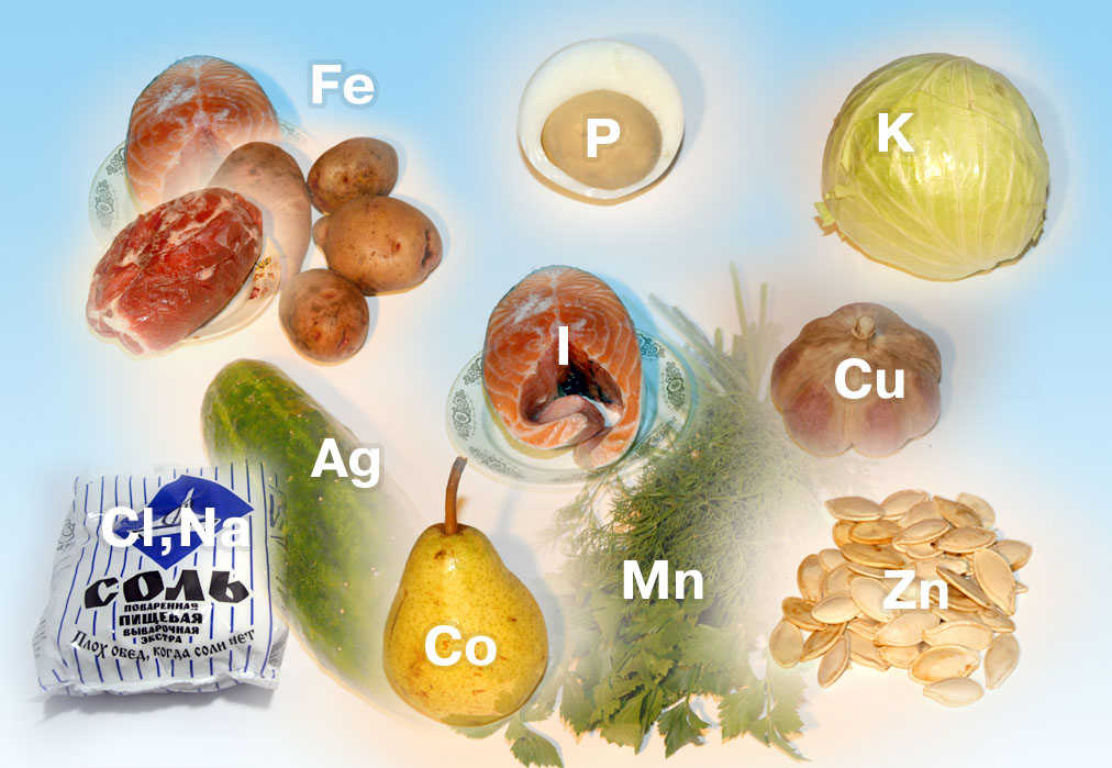 макроэлементы в продуктах питания