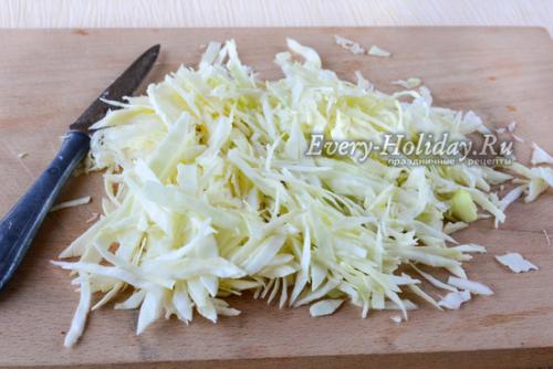 Запеканка из капусты с манкой. Рецепт 2, пошаговый: капустная запеканка с фаршем